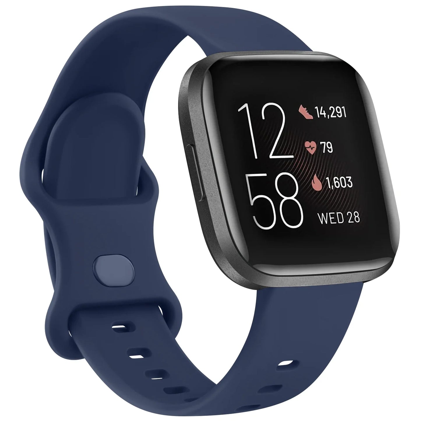 Silicone Watch Strap for Fitbit Versa/Versa 2/Versa Lite Band Soft Adjustable Wristband for Fitbit Versa Smartwatch Watchband
