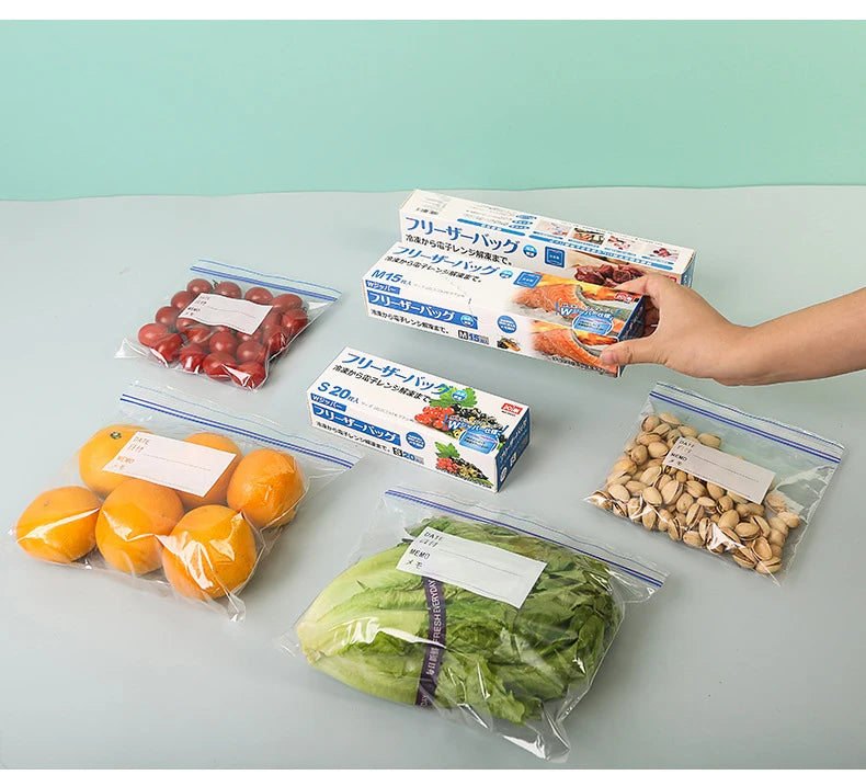 Food Grade Plastic Bag Zipper Sealing Freezer Storage Special Sliding Button Bag Thickened Self-sealing Bag