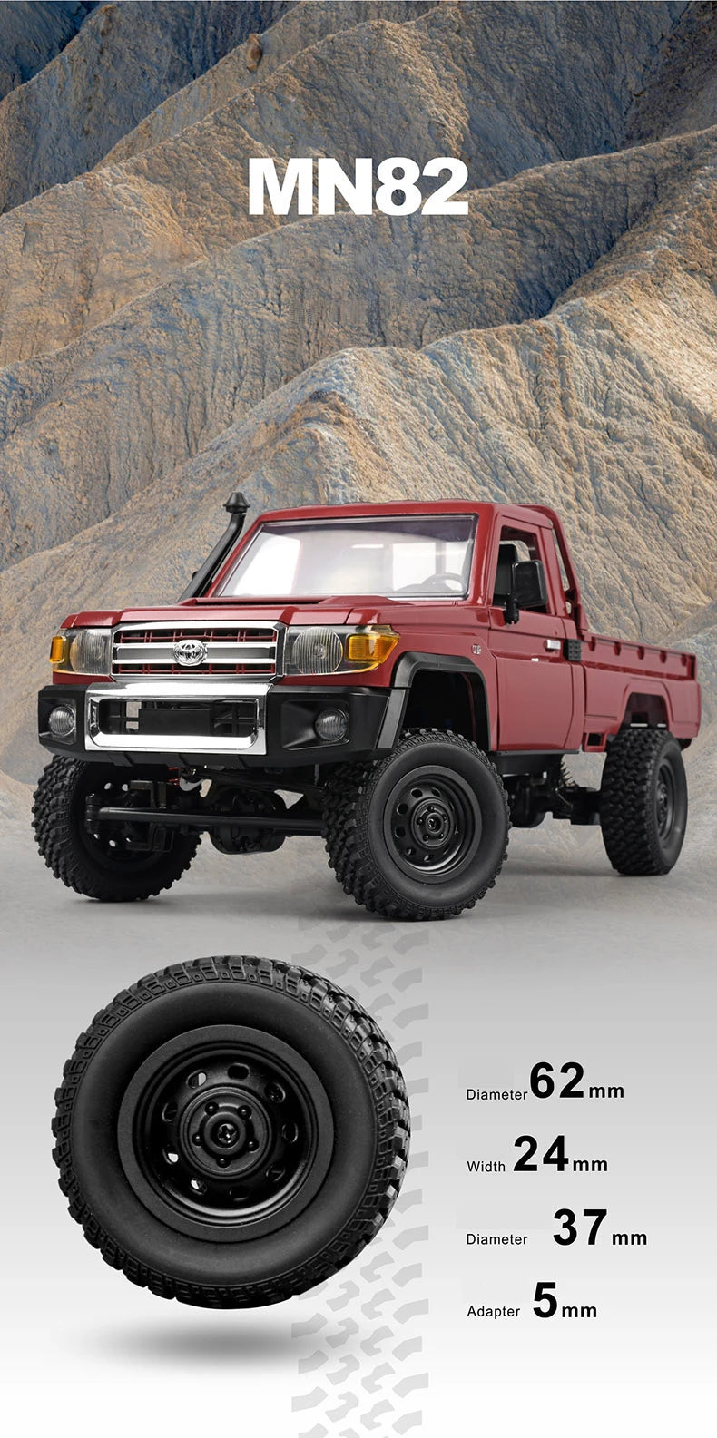 ZWN 1:12/1:16 Retro Rc Car With LED Lights Full-scale Simulation Vehicle Professional 4WD Remote Control Pickup Truck Model Toys
