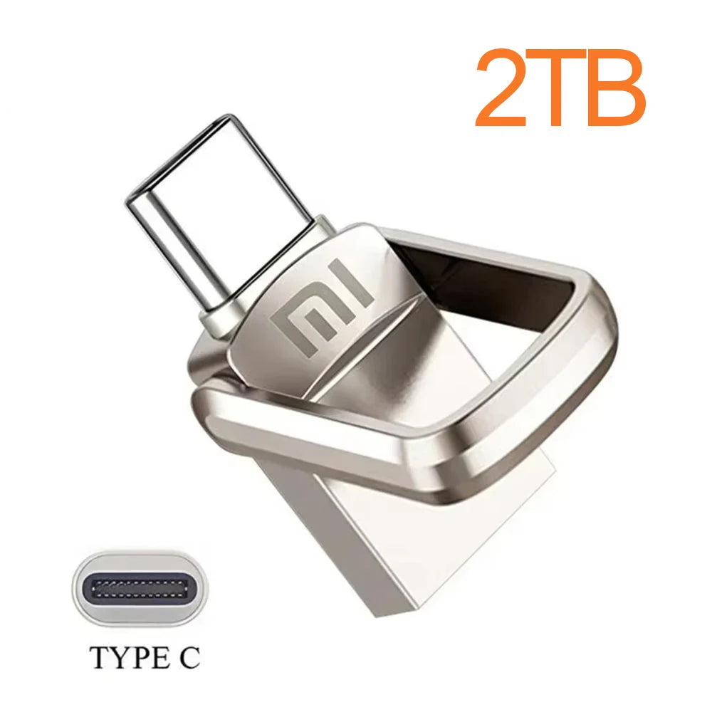Xiaomi USB 2TB OTG Metal USB 3.0 Pen Drive Key 2TB 1TB Type C High Speed Pendrive Mini Flash Drive Memory Stick Waterproof ps4