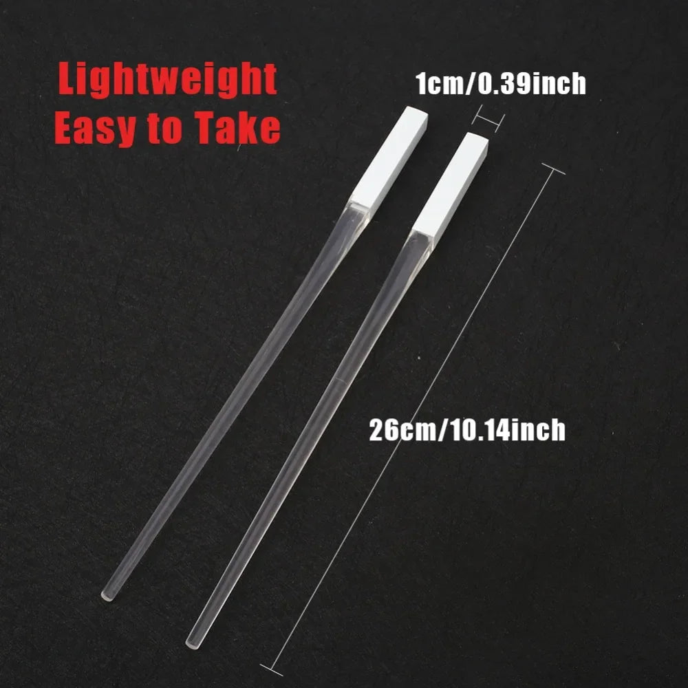 Novel 1 Pair LED Luminous Chopsticks Light Up Durable Lightweight Kitchen Dinning Room Party Food Safe Tableware Multi-color Hot