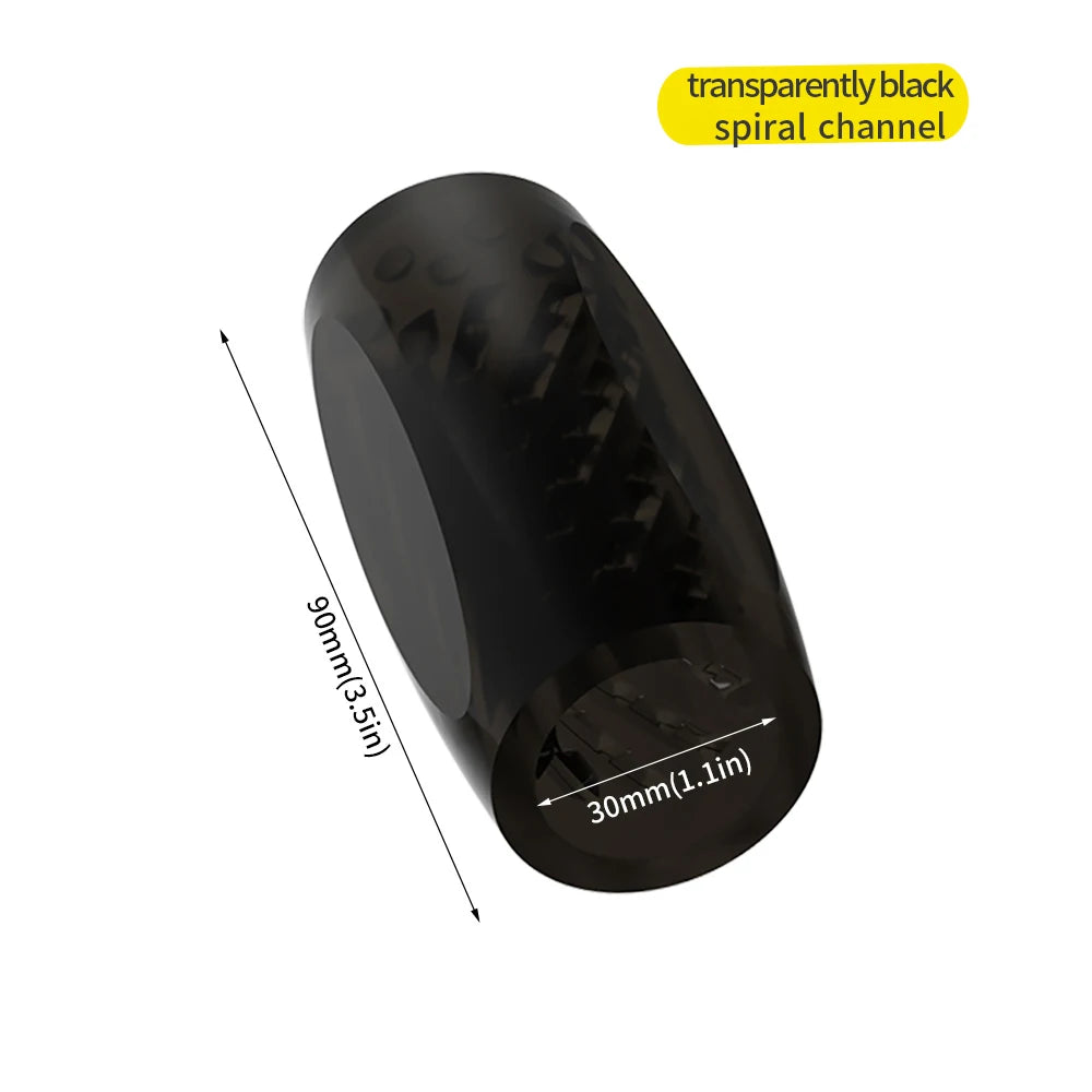 Transparent Male Masturbator Artificial Pussy Vaginal for Men Sucking Penis Pump Portable TPE Sex Toys for Adult Supplies