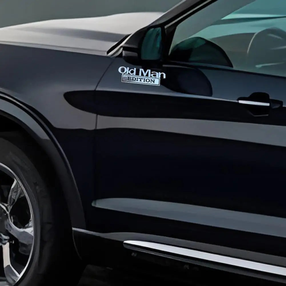 fashion Car Metal Logo 3D old man Edition Emblem Sticker Car Trunk Door Styling Decals Stickers Auto Decoration Accessories