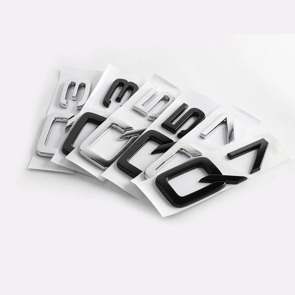 ABS Letter Badge Car Body Rear Trunk Sticker Decoration Accessories For Audi Q3 Q5 Q7 V6T A4 A1 A5 S5 A6 V6T S8 V8T Car Styling