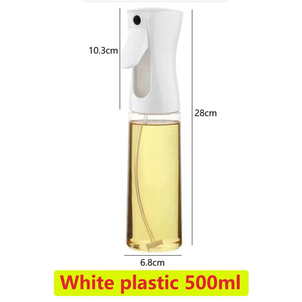 1PCS Black Transparent Kitchen Oil Bottle Cooking Oil Spray Olive Oil Bottle Fitness Barbecue Spray Oil Dispenser Household