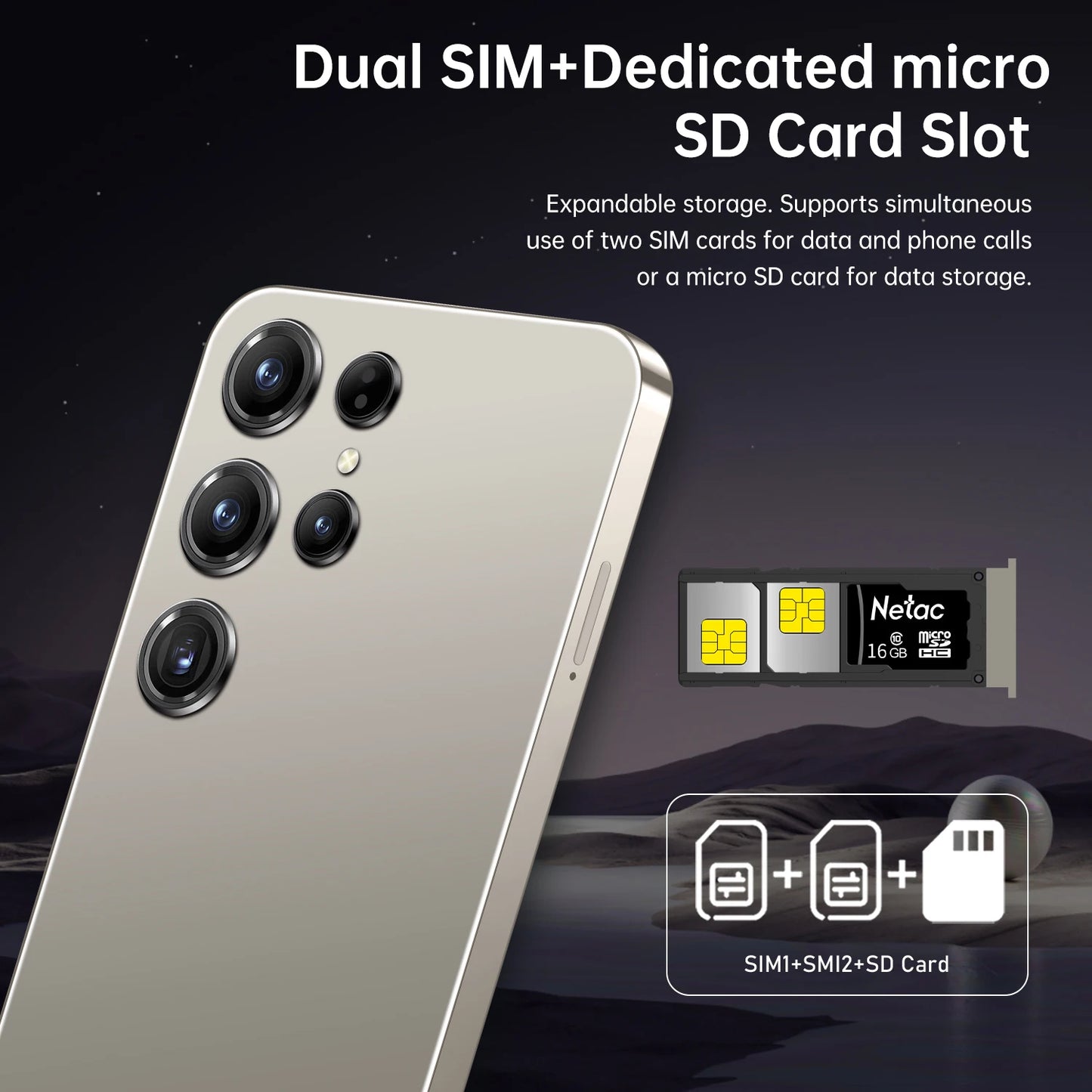 X18 Smartphone Android 6.6 inch 128GB ROM 8GB RAM 4G Network Dual SIM Cellphones Google Play Store 5200mah Mobile phones