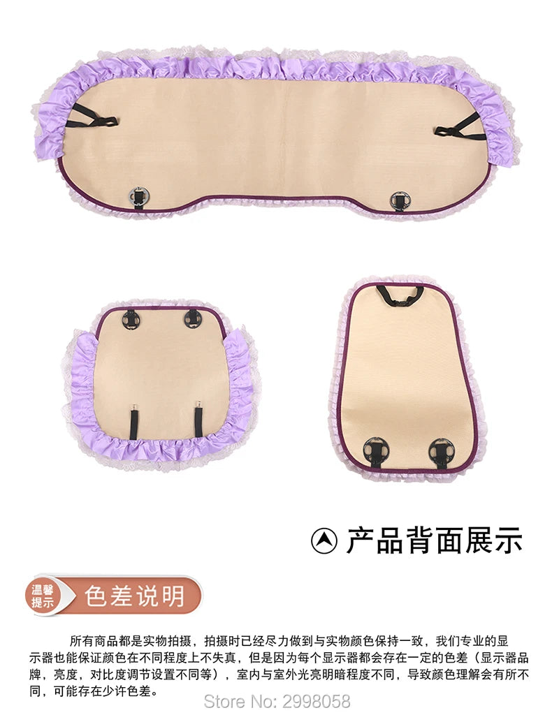 Winter Warm Plush Car Seat Cover Velvet Lace Seat Cushion Pad Auto Chair Car Seat Protector For Lady Girl Women