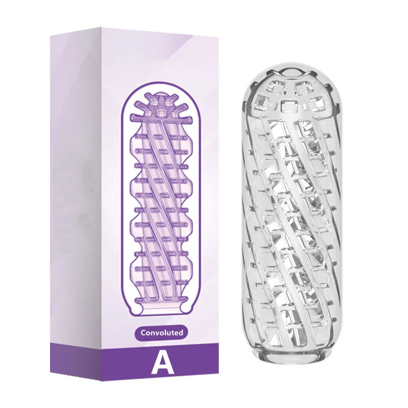 Transparent Male Masturbate Cup Penis Sex Toys for Men Endurance Exercise Soft Pussy Aircraft Cup Artificial Vagina Cock Sleeve