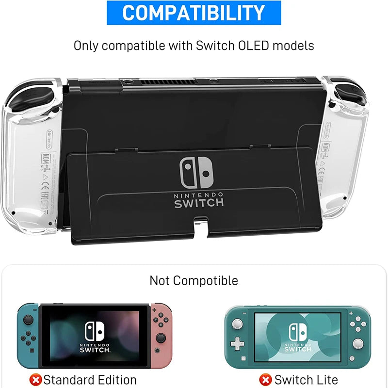 New Switch OLED Storage Carrying Case  7 in 1 Kit for Nintendo Switch OLED Crystal Shell For Switch Oled Accessories
