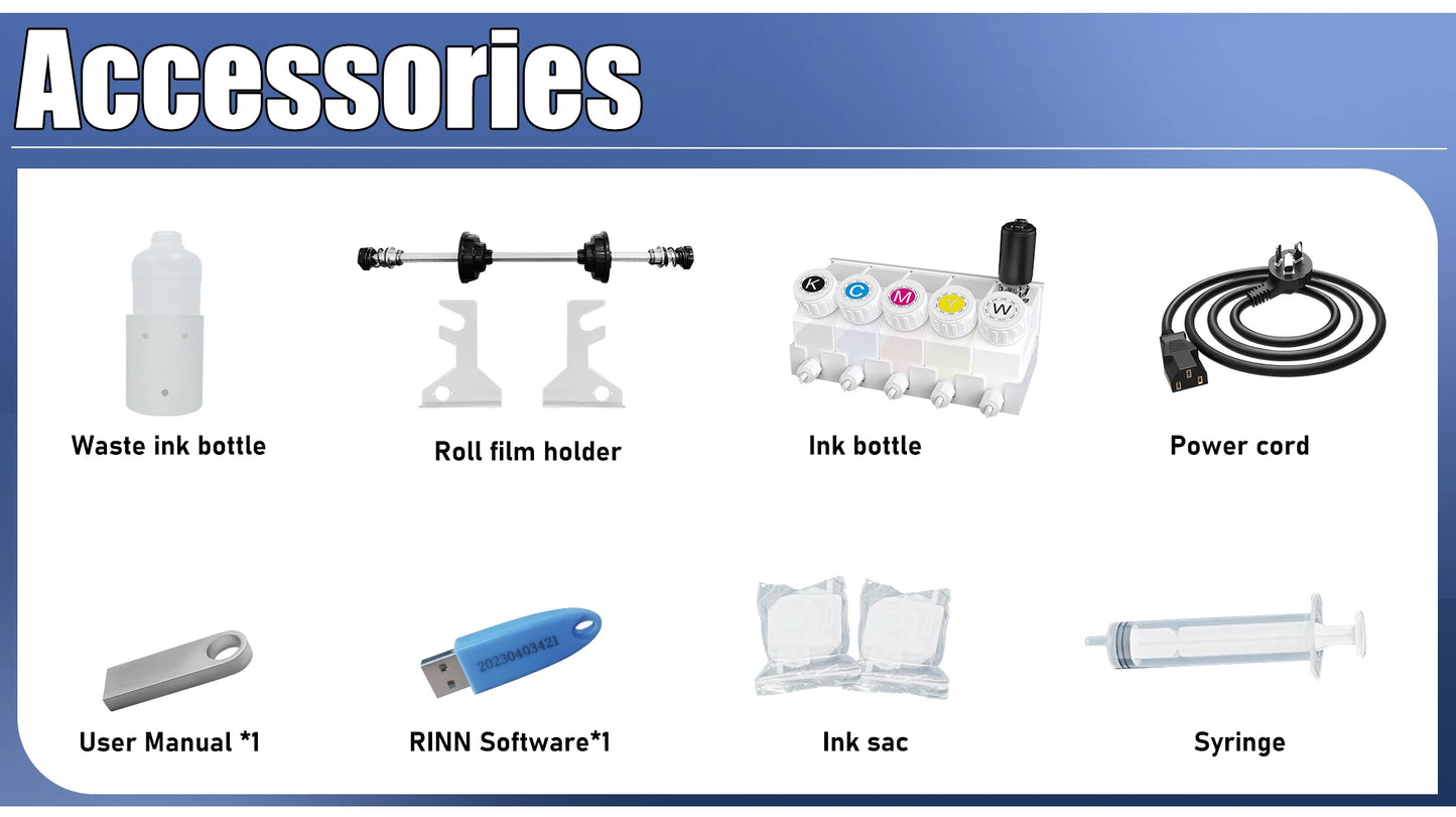 OYfame 33CM DTF Printer A3 For Epson XP600 Directly To Film a3 tshirt printing machine a3 Impresora Dtf with DTF shaking machine