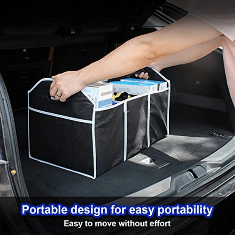 LEIBOO Multi-Pocket Trunk Organizer Large Capacity Folding Storage Bag Trunk Stowing and Tidying Trunk Organizer Car Accessories