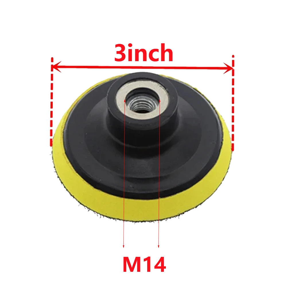 3/4/5/6/7inch M10 M14 Backing Pad Sanding Holder Disc Hook and Loop Polishing Backer Plate Drill Rod for Polisher Grinding Tool