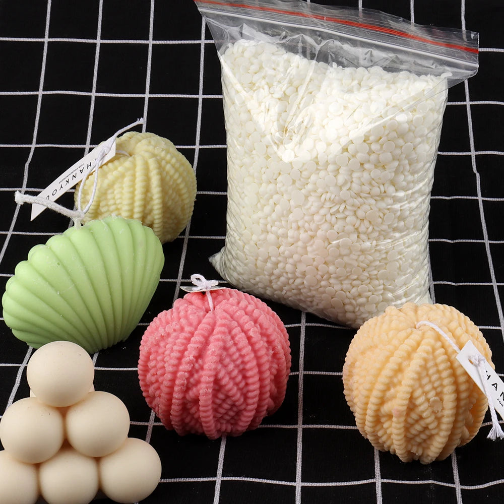 200g/500g Natural Soy Wax Granular Scented Candle Raw Material 100% No Additives for DIY Candle Making Supplies Candle Raw Mater