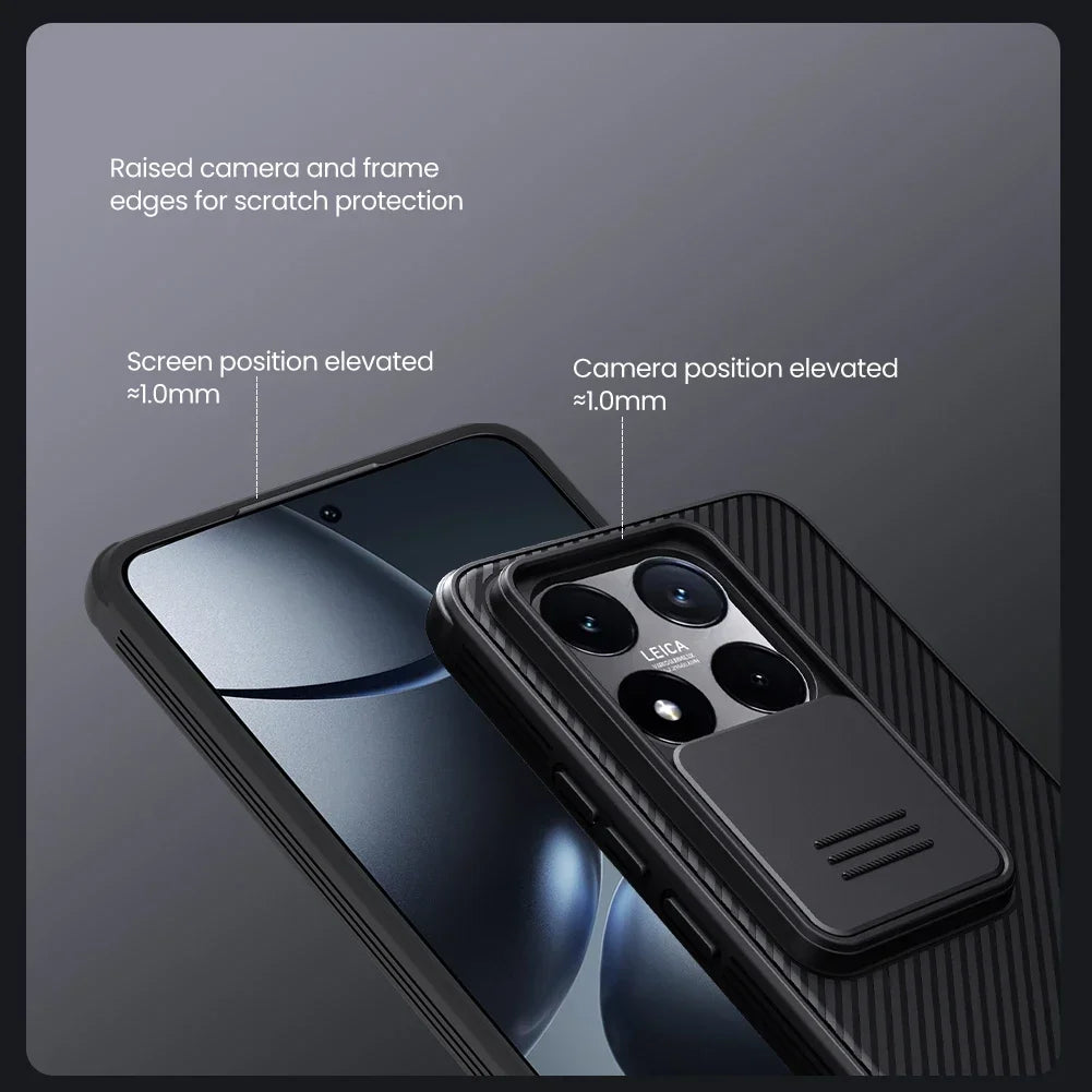 Nillkin for Xiaomi 14 T 14T Pro CamShield Pro Slide Camera Cover Anti-Fingerprint Shockproof Protector Phone 14Tpro Case