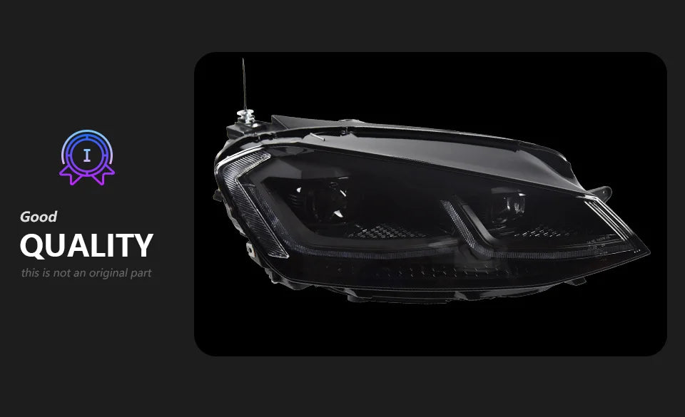 Auto Parts For VW Golf 7 MK7 GTI Headlights 2013-2017 Upgrade golf 7.5 styling LED DRL Dual Projector Car Accesorios Modified