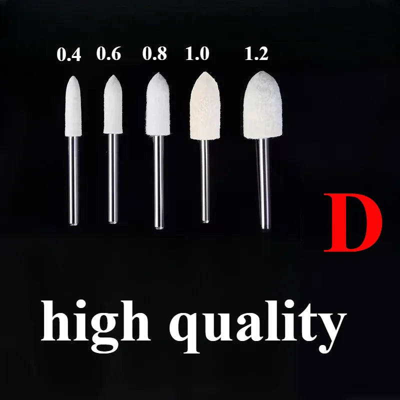 5/6PCS O.D 3-12mm Wool Felt Polishing Wheel Grinding Head Suitable for Dremel Drill Bit Rotation Tool 2.35mm Handle
