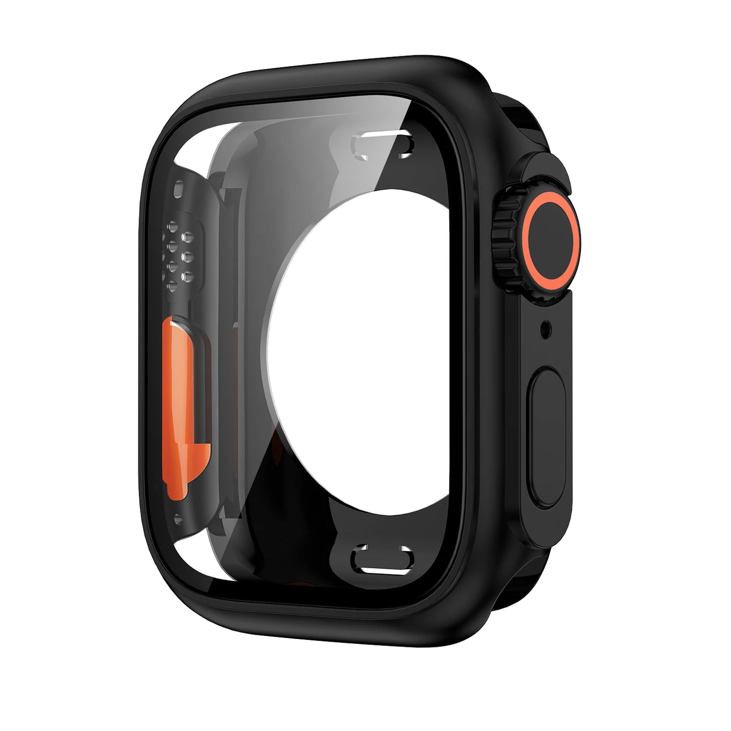 Screen Protector Cover for Apple Watch 45mm 44mm 40mm 41mm Hard PC Front Rear Bumper Case iwatch 9 8 7 SE 6 5 4 Change To Ultra