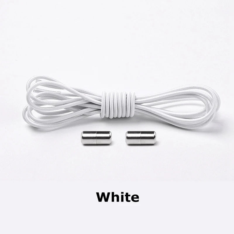 Elastic Laces Sneakers Round Shoelaces without ties Rubber No Tie Shoe laces Shoes Kids Adult Quick Shoe lace Rubber Bands
