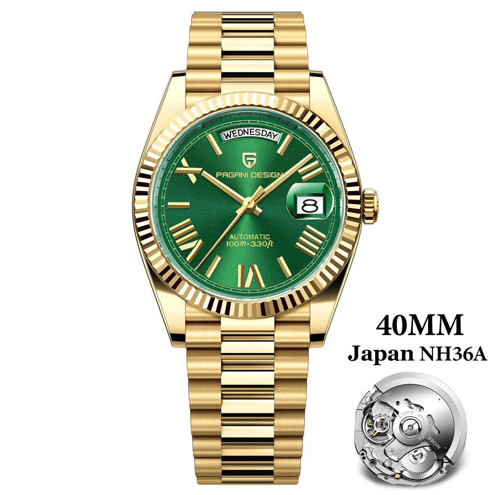 2025 New PAGANI DESIGN DD40 Luxury Rose Gold Automatic Watch For Men Mechanical Watches AR Sapphire Glass Date Wrist watch Men