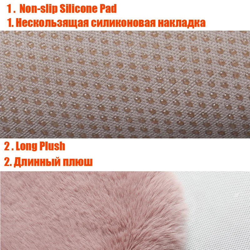 Plush Car Seat Cover Universal Front Backrest Winter Warm Long Faux Fur Non-Slip Seat Cushion Pad  Automobiles Seat Protector