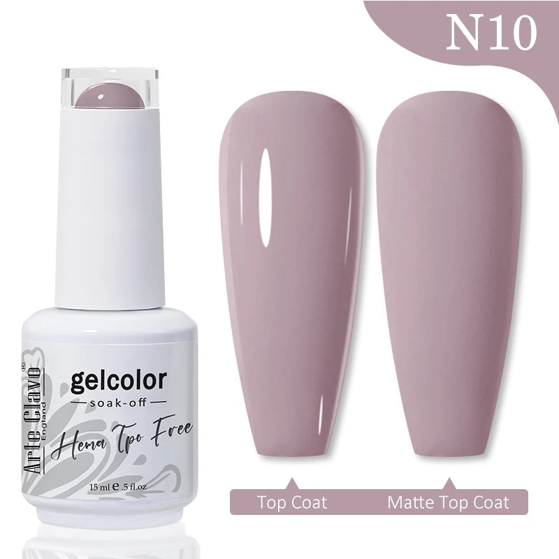 Arte Clavo HEMA TPO FREE Gel Nail Polish Jelly 15ml LED Nail Gel Hybrid Varnish Matt Top Base Coat Nail Art Gellak Primer