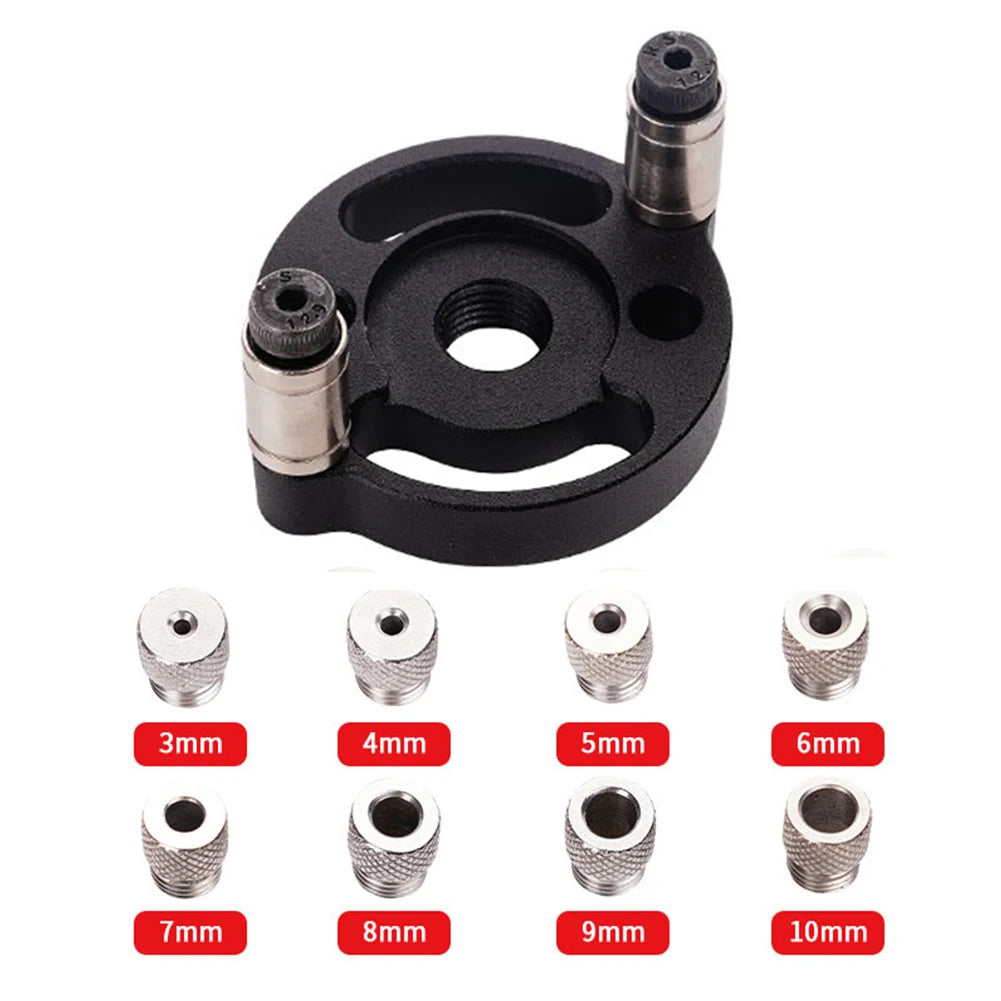 3-10mm Vertical Aluminum Alloy Woodworking Punching Machine with Self Guided Locator Fixture Kit for DIY Furniture Connection