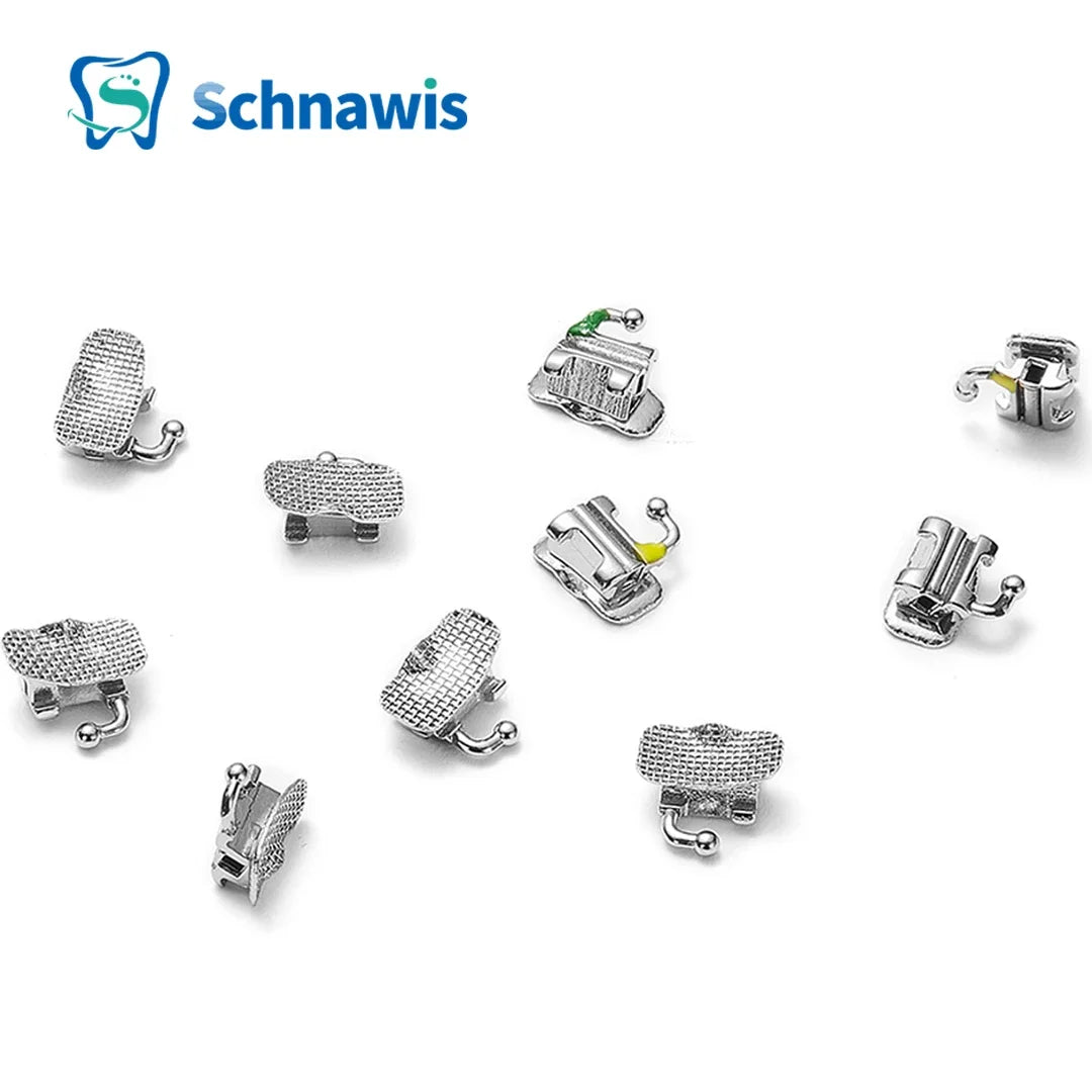 80Pcs/20Sets Dental Orthodontic Buccal Tube Bondable Convertible Single Tube 1st Molar Bondable 0.022 0.018 MBT Roth