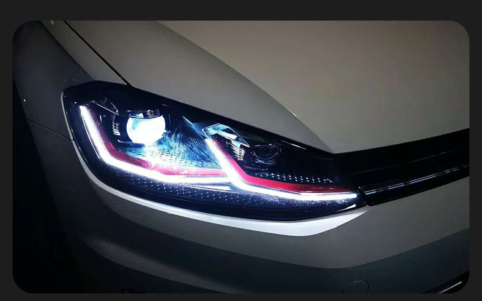 Auto Parts For VW Golf 7 MK7 GTI Headlights 2013-2017 Upgrade golf 7.5 styling LED DRL Dual Projector Car Accesorios Modified