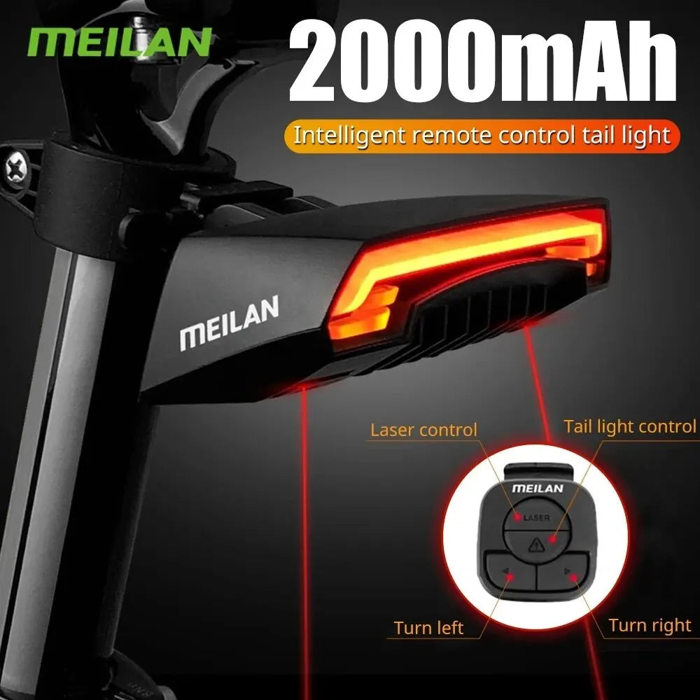 Meilan X5 Bicycle Rear Light Bike Remote Wireless Light Turn Signal LE