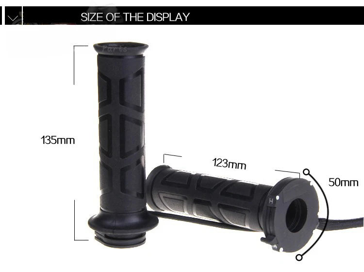 New Universal Motorcycle 22mm Hand Heated Grips Molded Grips ATV Warmers Adjust Temperature Hot Handlebar