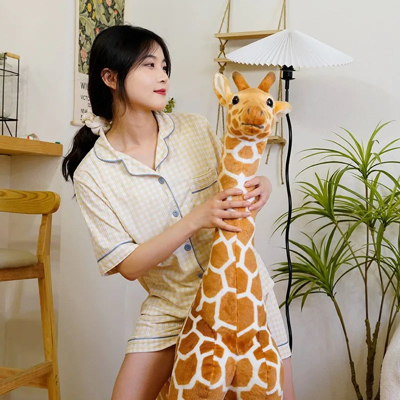 New 1pc Giant size Giraffe Plush Toys Cute Stuffed Animal Soft Giraffe Doll Birthday Gift Kids Toy