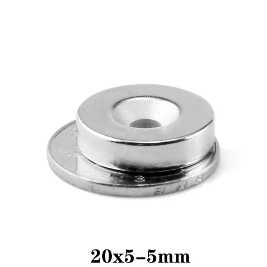 20x5-5 Powerful Round Magnet 20*5 Hole 5mm Suitable For Refrigerators, Offices DIY 20*4-5 18x4-5