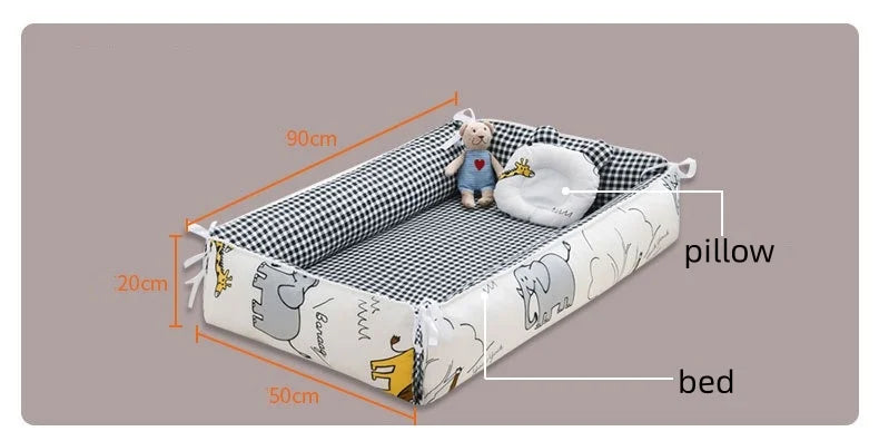 New Folding Baby Sleeping Nest Newborn Bed Crib Travel Playpen Mattress Child Toddler Playpens Photography Cama Bebe with Pillow