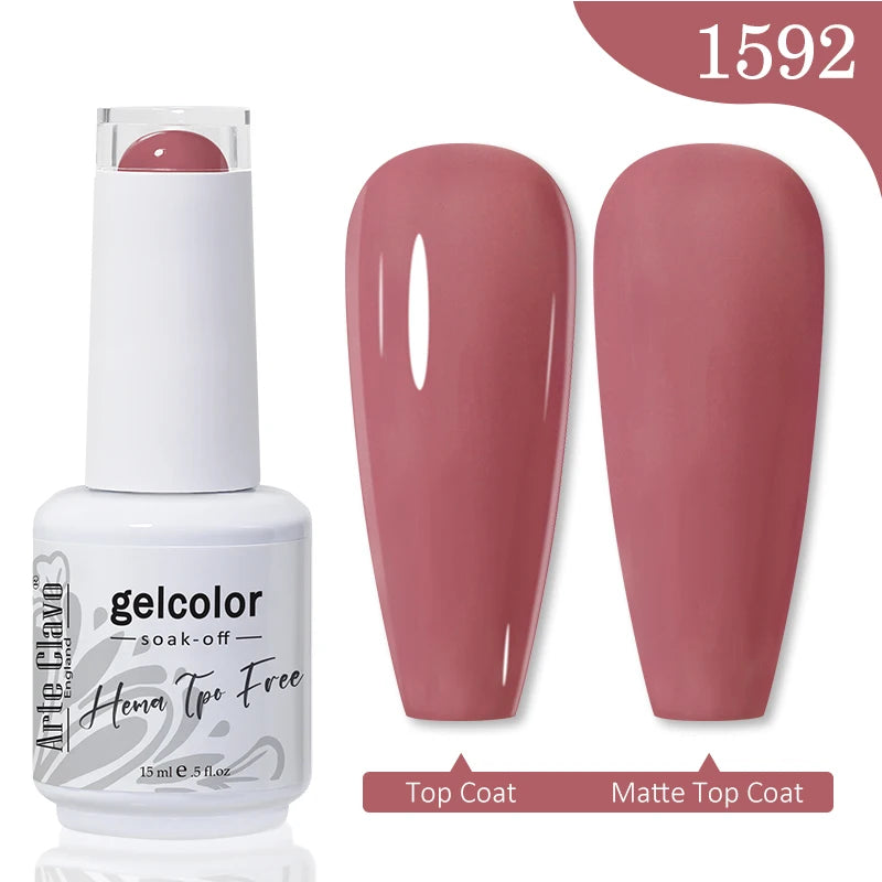 Arte Clavo HEMA TPO FREE Gel Nail Polish Jelly 15ml LED Nail Gel Hybrid Varnish Matt Top Base Coat Nail Art Gellak Primer