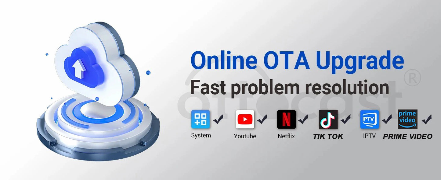 OTTOMOTION Play2 Video Pro Wireless CarPlay Android Auto Adapter Built in Youtube Netflix IPTV Video Box for Car Accessories