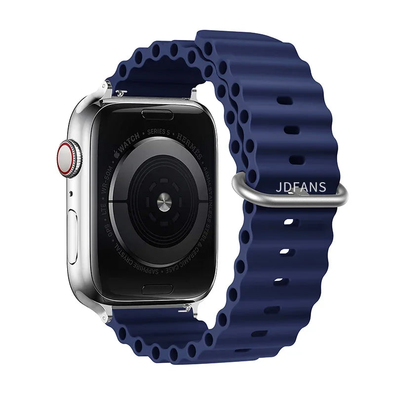 Ocean Band for Apple watch Ultra Series 10 9 7 8 5 6 SE 49mm 45mm 46mm 42mm 44mm 40mm 41mm Silicone bracelet correa iWatch Strap