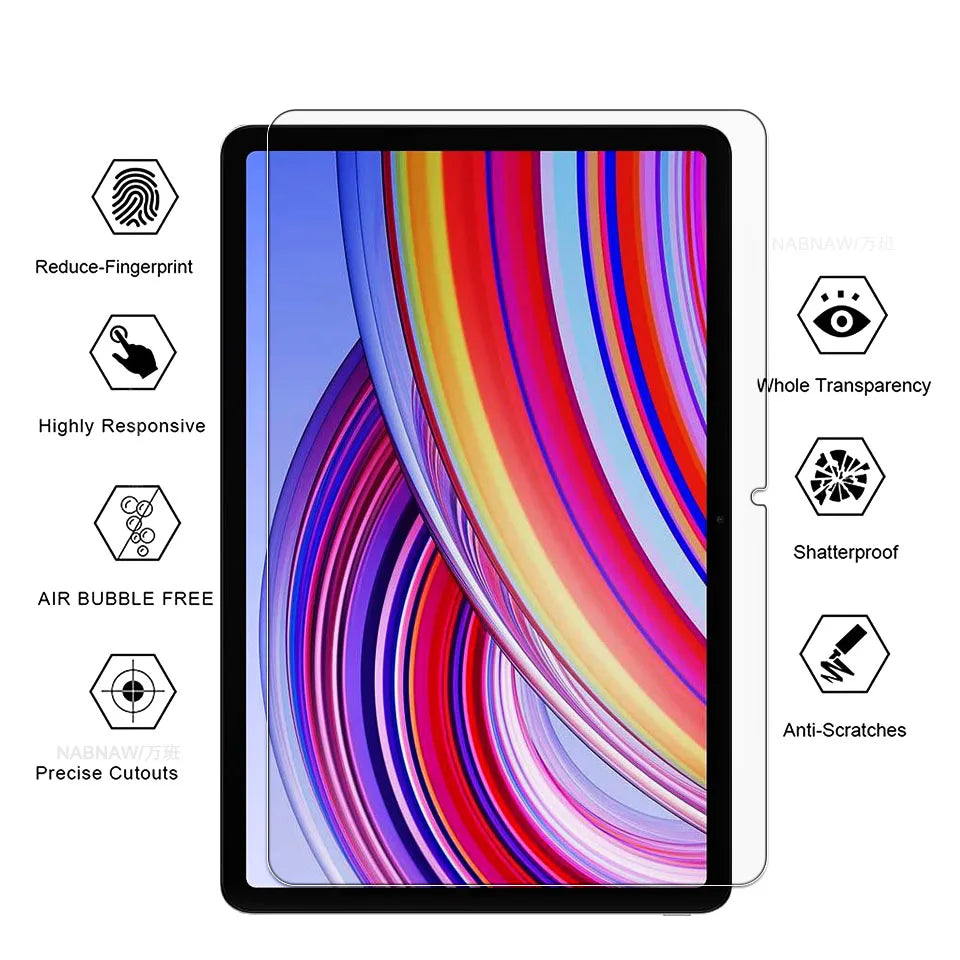 2 Pieces HD Scratch Proof Screen Protector Tempered Glass For Xiaomi Redmi Pad Pro 2024 12.1-inch Bubble Free Tablet Film