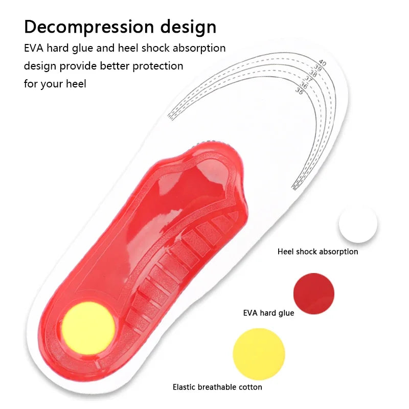 NEW Orthotic Insole Arch Support Flat Foot Orthopedic Insoles for Feet Ease Pressure of Air Movement Damping Cushion Shoe Pads