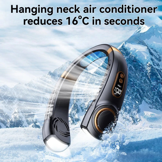 🔥2025 New Portable Halterneck Fan USB Handheld Silent Multi-function Bladeless Mini Electric Fan Cross-border