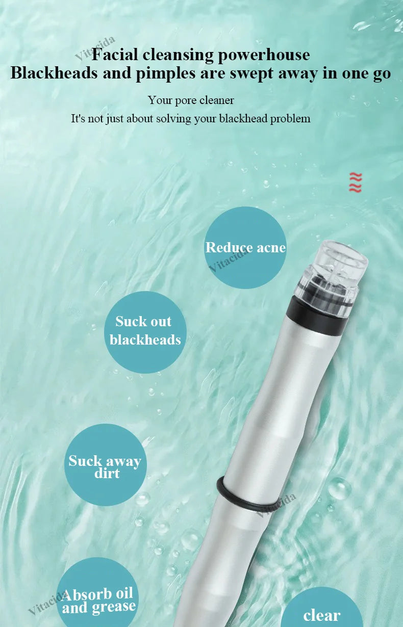 2024 Beauty Facial Lift Cleaner Pore Vacuum Blackhead Remover Portable Deep Cleansing Small Bubble Hydro Machine for Nose Face