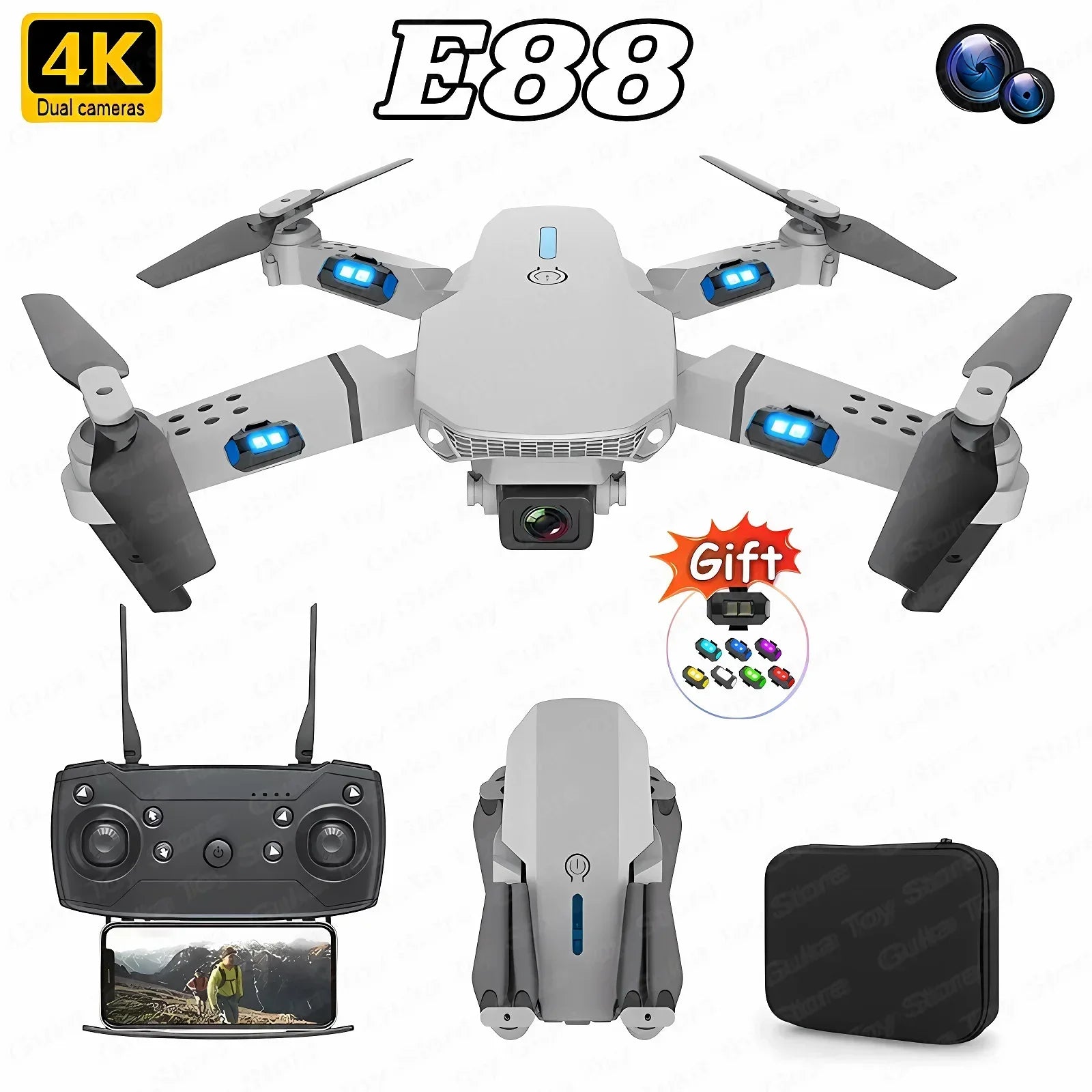 2024 New E88 Pro WIFI FPV Drone Wide Angle HD 4K 1080P Camera Height H