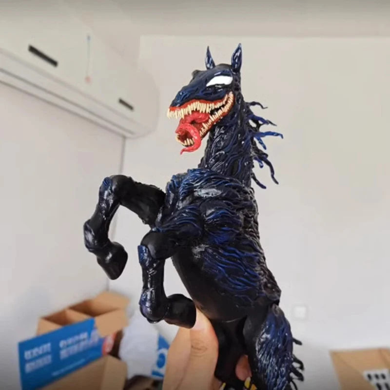 New Venom Horse Action Figure Joint Movable Toys Change Face Statue Model Doll Collectible Decorate For Kids Toy Gift