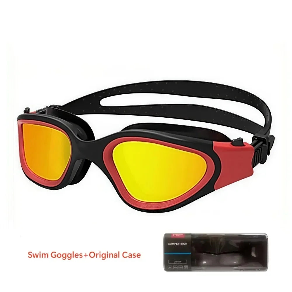 Anti-fog UV Protective Lenses for Men and Women Waterproof and Adjustable Silicone Swimming Glasses Polarized Swimming Glasses