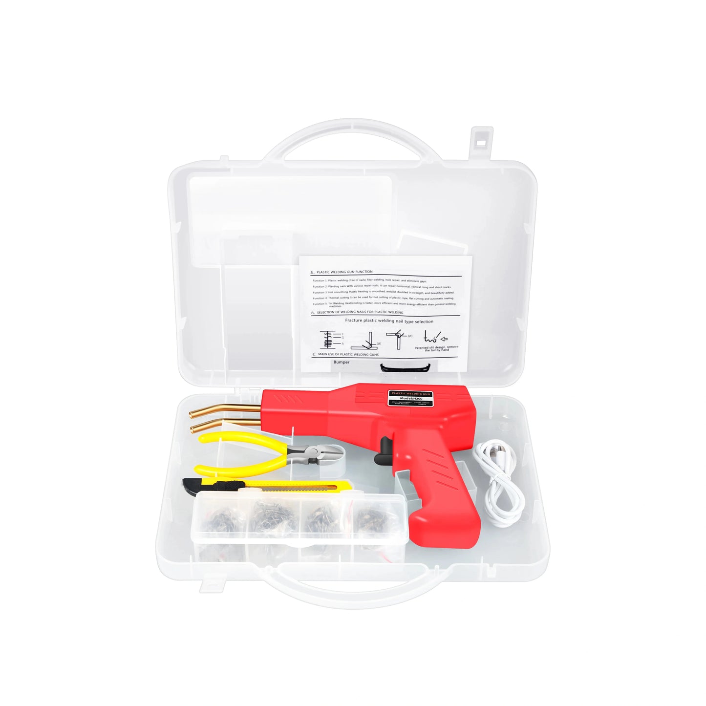 New Heat Gun Plastic Welding Machine Bumper Soldering Iron Staples Bumper Repair Car Tools Kit HOT Stapler Plastic Welder