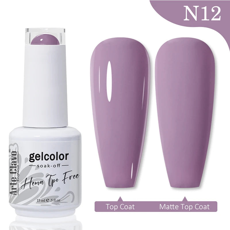Arte Clavo HEMA TPO FREE Gel Nail Polish Jelly 15ml LED Nail Gel Hybrid Varnish Matt Top Base Coat Nail Art Gellak Primer