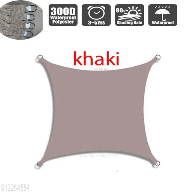 Outdoor Awnings Waterproof Sun Shade Sail Garden Canopi For Terrace Car Canvas Awning Rectangle Pool Sun-Shelter Sunshade Sail