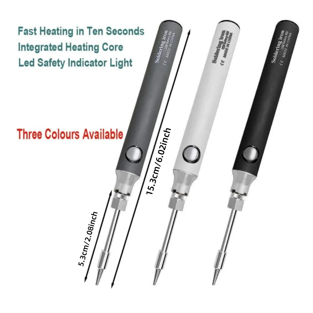 Wireless Charging Electric Soldering Iron Solder Iron USB 5V8W Fast Charging lithium battery Portable Repair Welding Tools
