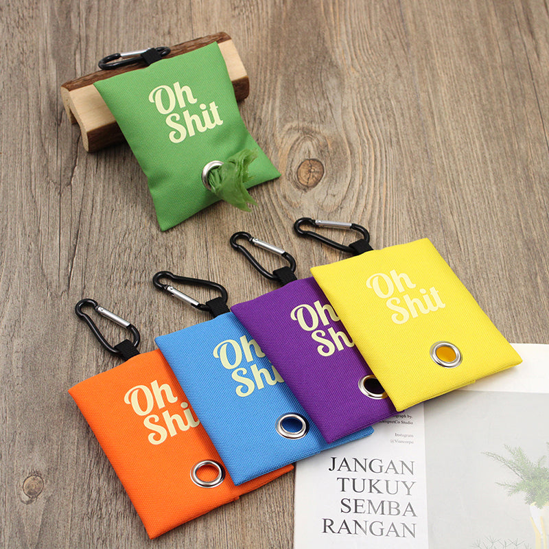 Pet Supplies Canvas Waste Bags Poop Bag Dispenser Portable Pet Poop Bag Holder Outdoor Puppy Kitten Litter Pickup Organizer