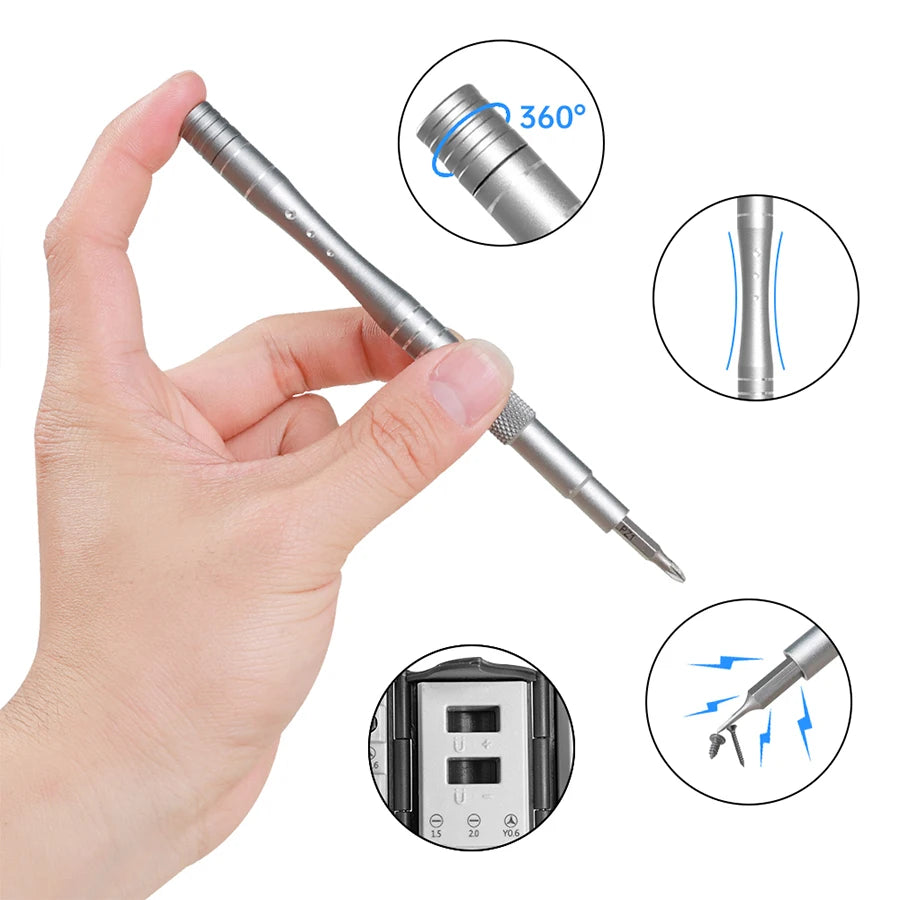 128 in 1 Multi Functional Screwdriver Set Portable Precision Hand Screw Drivers Kit Extended S2 Folding Home Phone Repair Tools