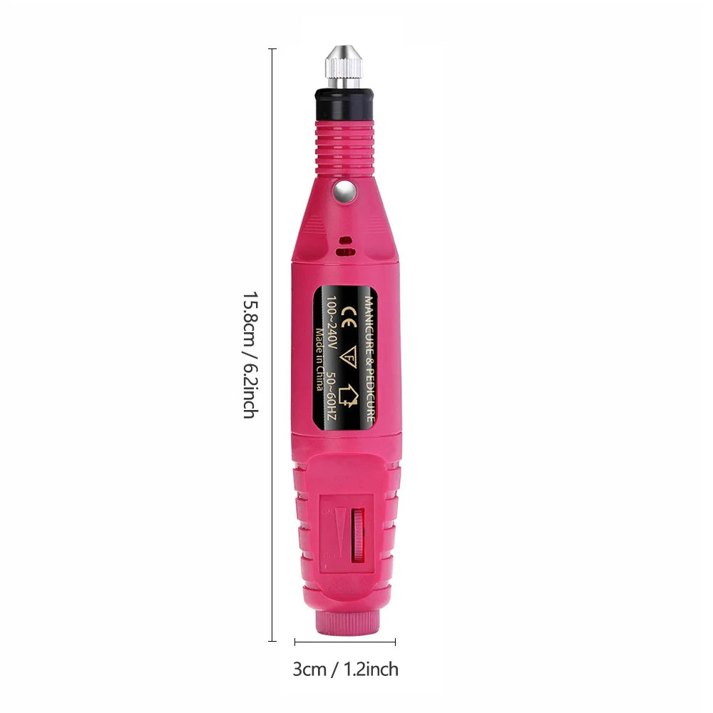 YIKOOLIN Acrylic Nail Drill Kit Electric Nail File 20000 RPM Portable Electric Nail Drill Bits Gel Remover Nail Tools